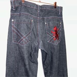 Red Ape Jeans Men's Black Red Embroidered Y2K Streetwear
Skater Sz 34x33